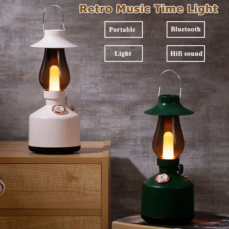 

Portable Wireless Music Lamp Design Hifi MP3 Music Player for Home Camping Retro Bluetooth Speaker Soundbox Classic Kerosene