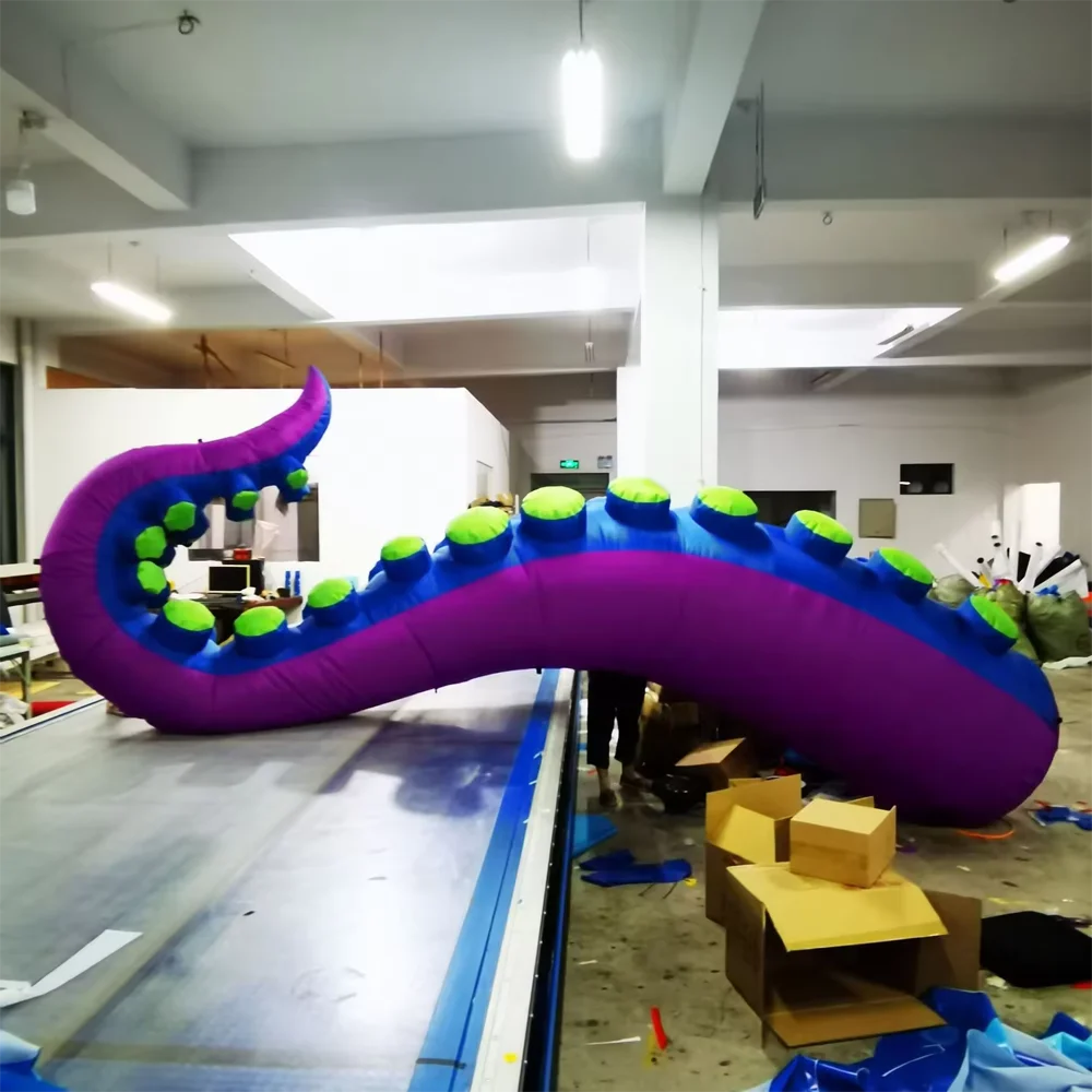 Tentáculo de pulpo inflable gigante para Halloween al aire libre, patas de brazo de pulpo artificiales para construir eventos, decoración de fiesta y escenario