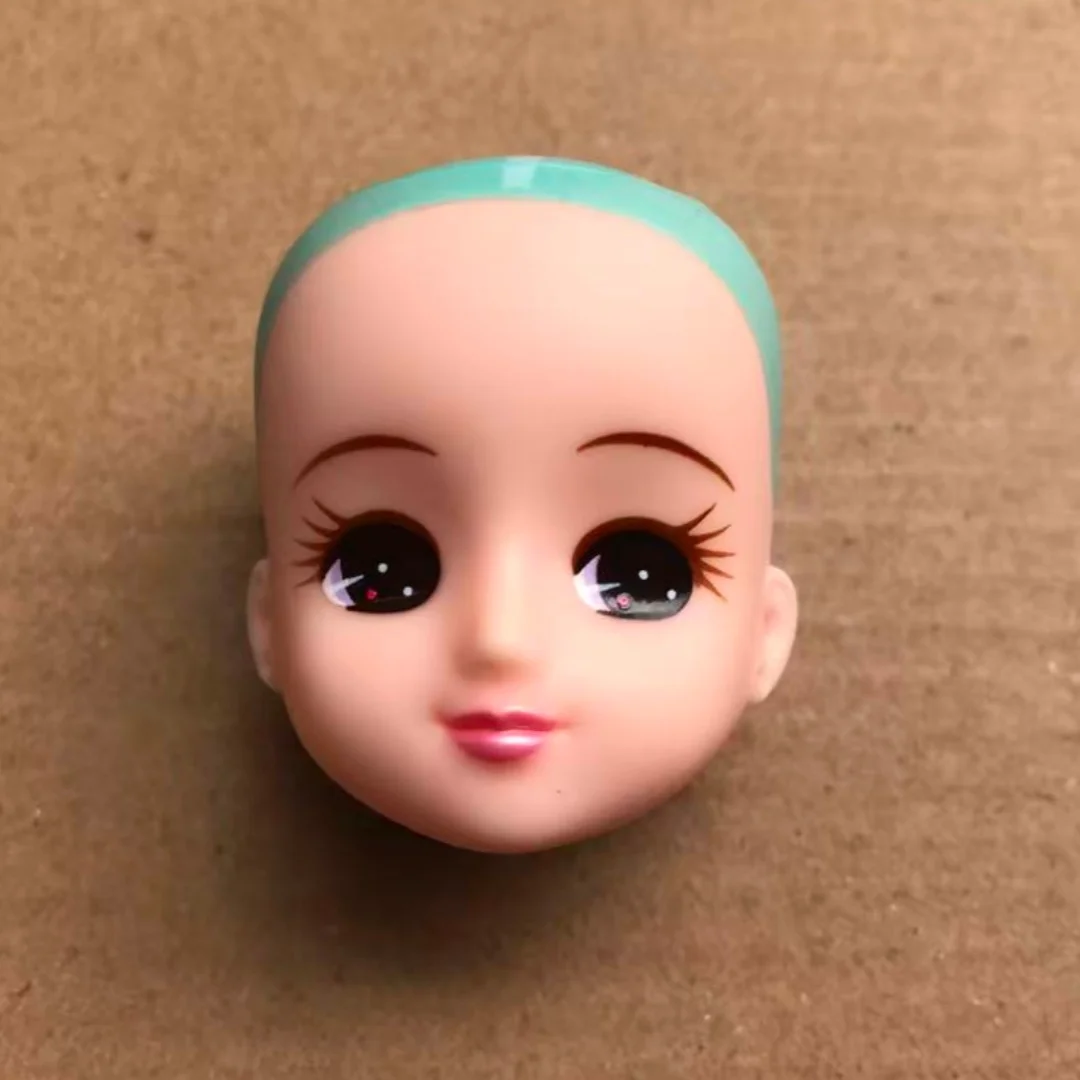 DIY ドレッシング リカ 白い肌のハゲ人形ヘッド ジェニー かわいい人形パーツ アクセサリー スキンケア メイクアップ シミュレーション フェイクヘアデザイン