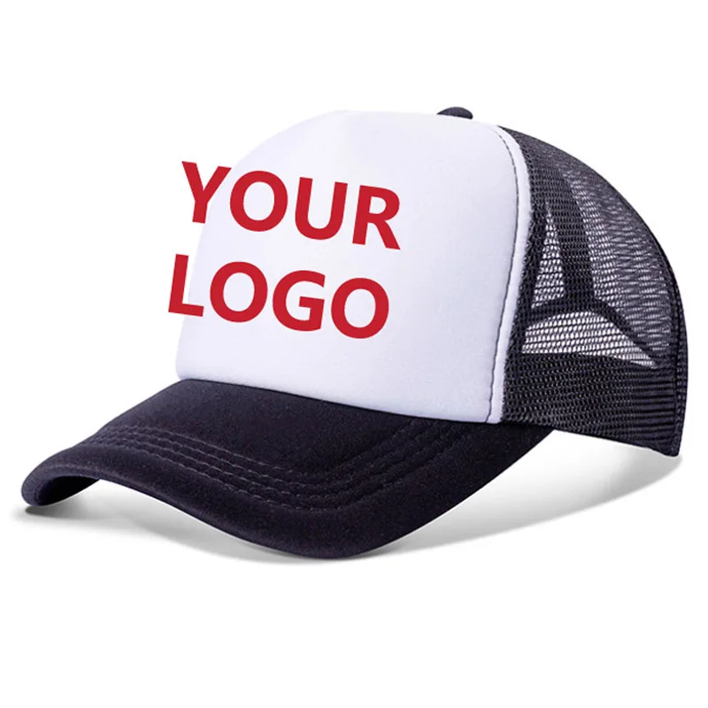 Personalized Logo Small MOQ Custom-Made Soft Sponge Hat Mesh Back Snap Close Football Tennis Foam Headwear Custom Baseball Cap