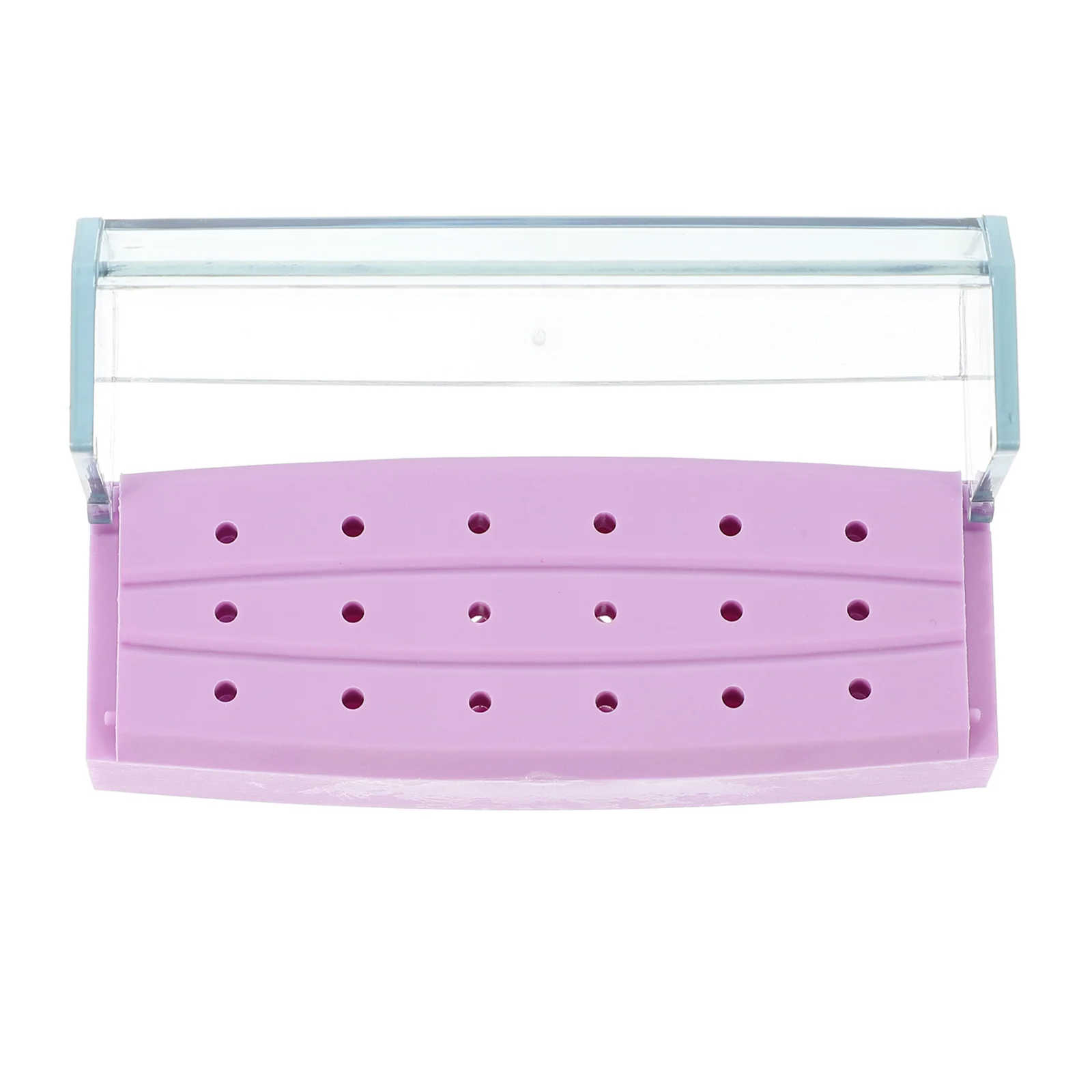 

Nail Drill Bits Storage Box 24 Grids Premium Plastic Smooth Finish Manicure Grinding Head Organizer for Salon Home Practice Nail