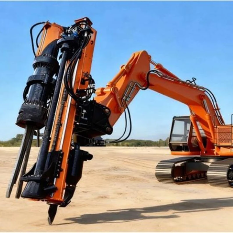Heavy Duty Integrated Rock Drilling Splitter Attachment Efficient Granite Basalt Mining Equipment for Construction Quarry