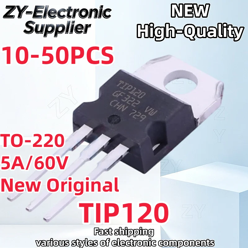 10-20-50Pcs New Original TIP120 TO-220 NPN 60V 5A Power Transistor Best Quality In Stock