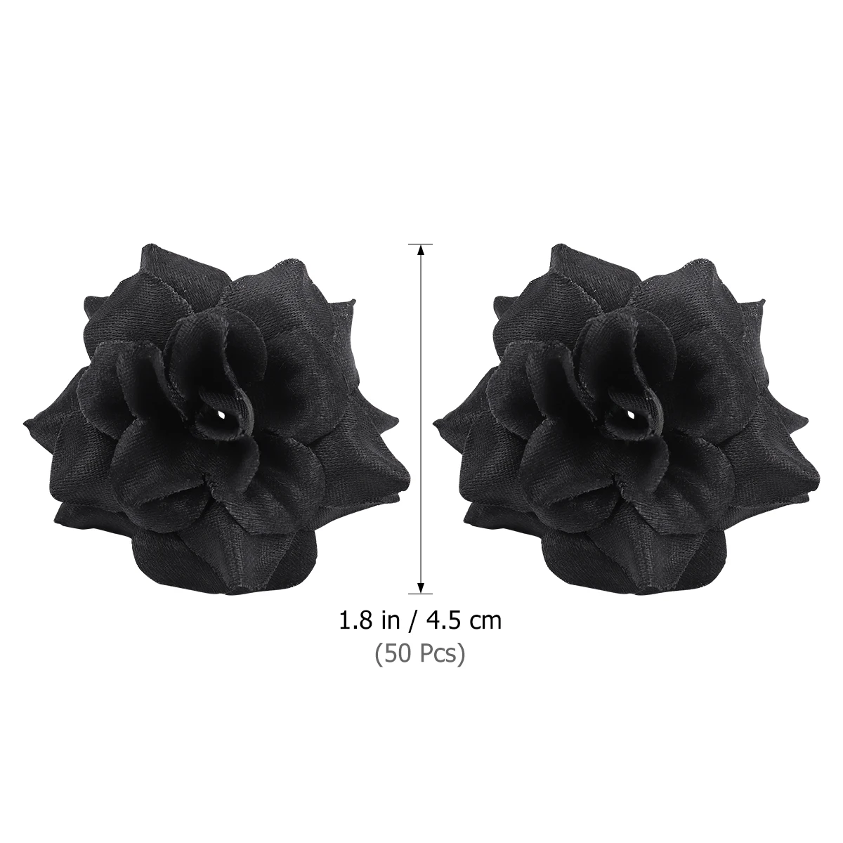 

50pcs Artificial Silk Rose Flowers Black Bulk Decorative Lifelike Wedding Car Decoration Garland Brooch Lasting