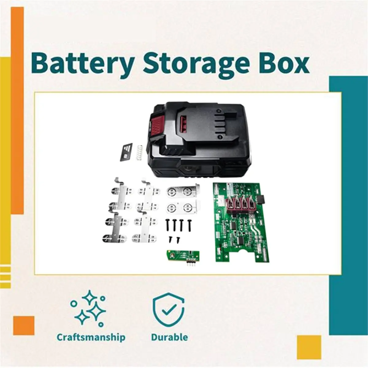 11·11COUPON 10Core Battery Storage Box Case for 18650 Power Tools for PCB Charging Board Strips Set