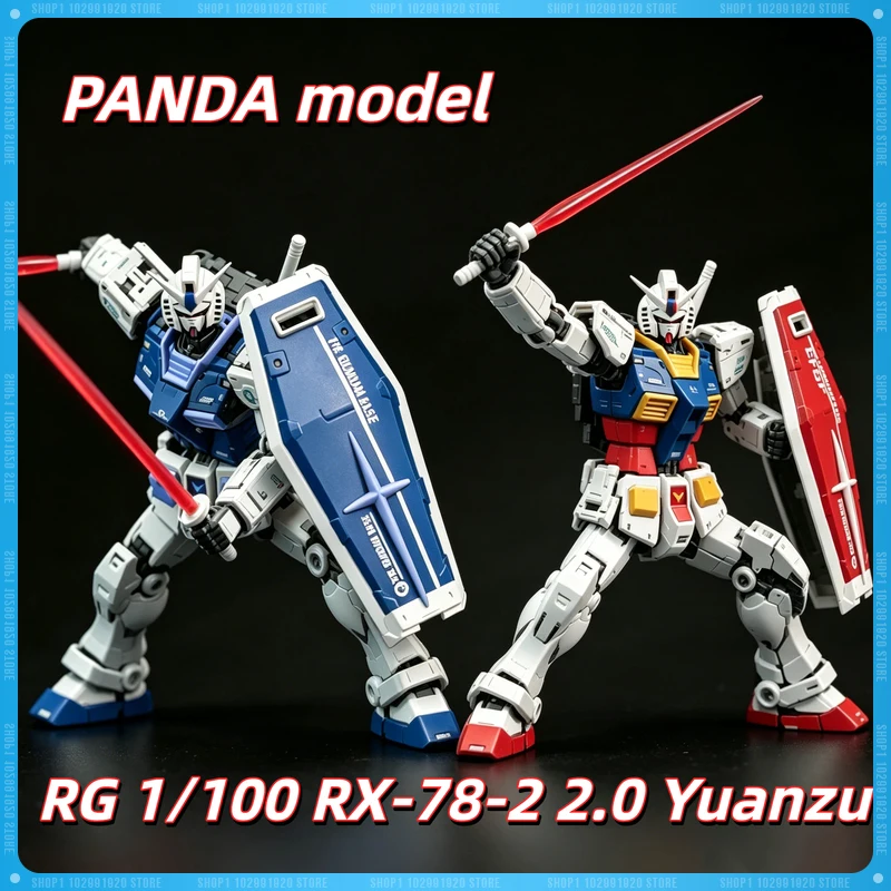 

New RG 1/100 RX-78-2 2.0 Yuanzu G3 PANDA Model Action Figures Mech Assembly Model Kit Desktop Ornament Plastic Model Toys