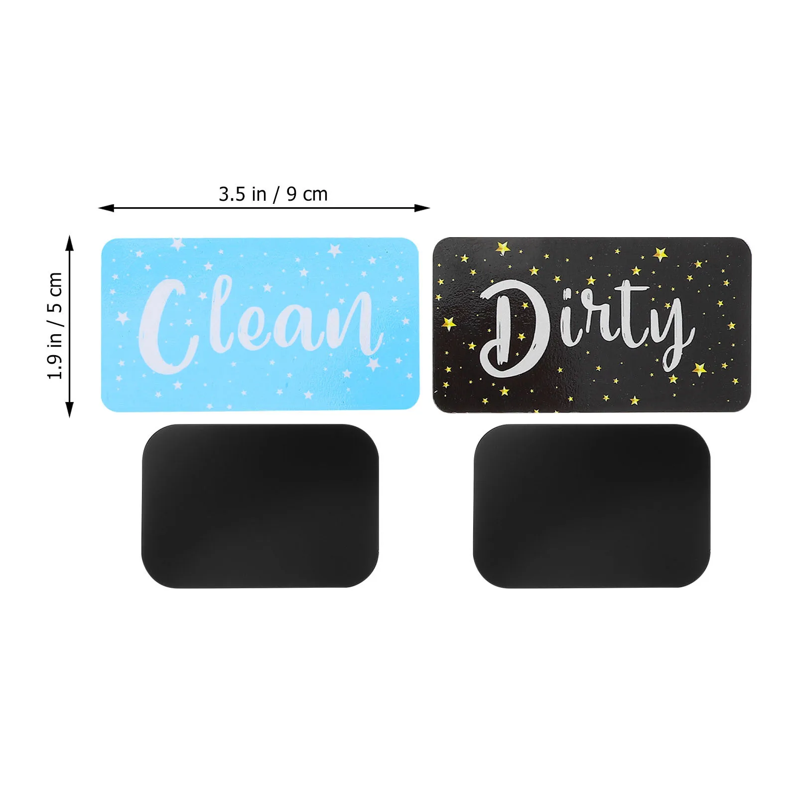 2 قطعة علامة نظيفة مغناطيسية على الوجهين غسالة صحون غسالة ثلاجة ديكور غسالة صحون علامة مغناطيسية نظيفة #5