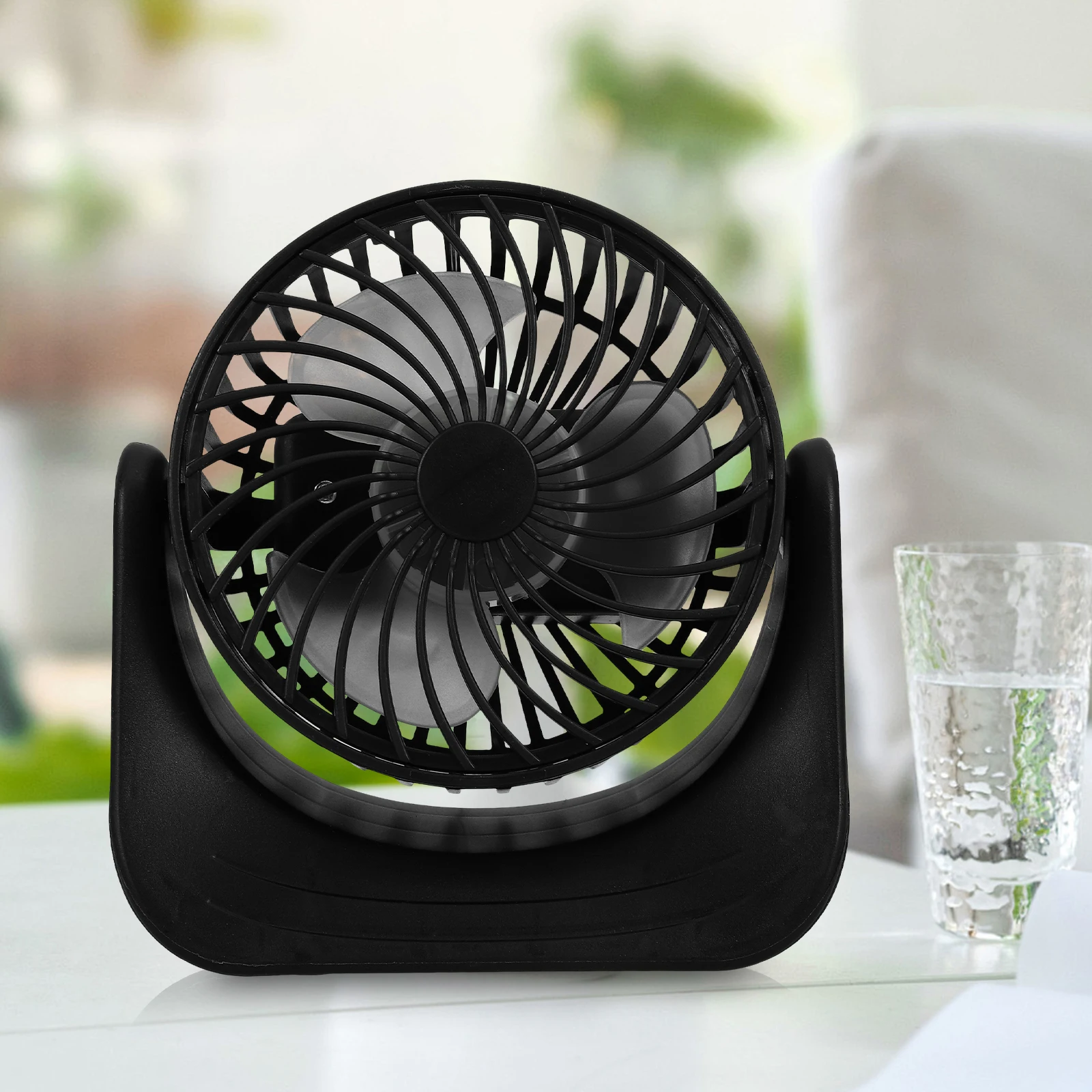 

Mini Electric Desk Small Desktop Fans Portable Pocket Outdoor Supply USB Charging Black Lightweight Desk Fan Convenient ABS
