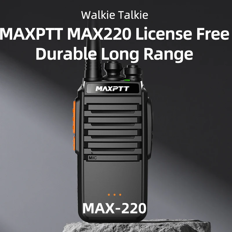 وحدتان من أجهزة الاتصال اللاسلكية خفيفة الوزن Maxptt Max220، من النوع C، لا يتطلب ترخيصًا، راديو هواة محمول ثنائي الاتجاه، أجهزة اتصال لاسلكية للبالغين لمسافات طويلة