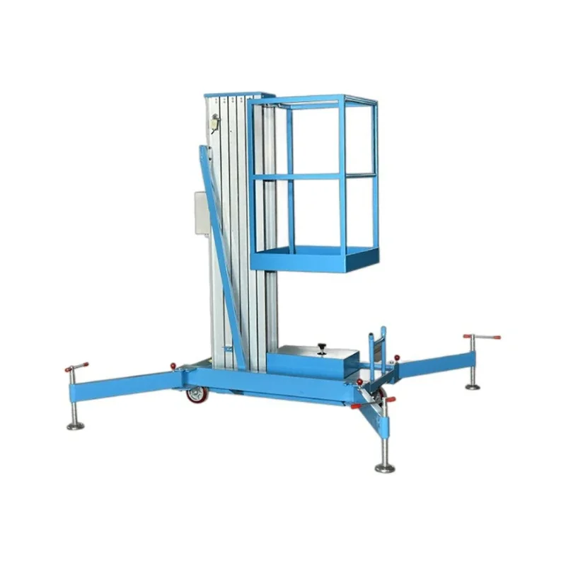 OEMSingle column aluminum elevator mobile hydraulic lifting table small electric lifting platform freight elevator
