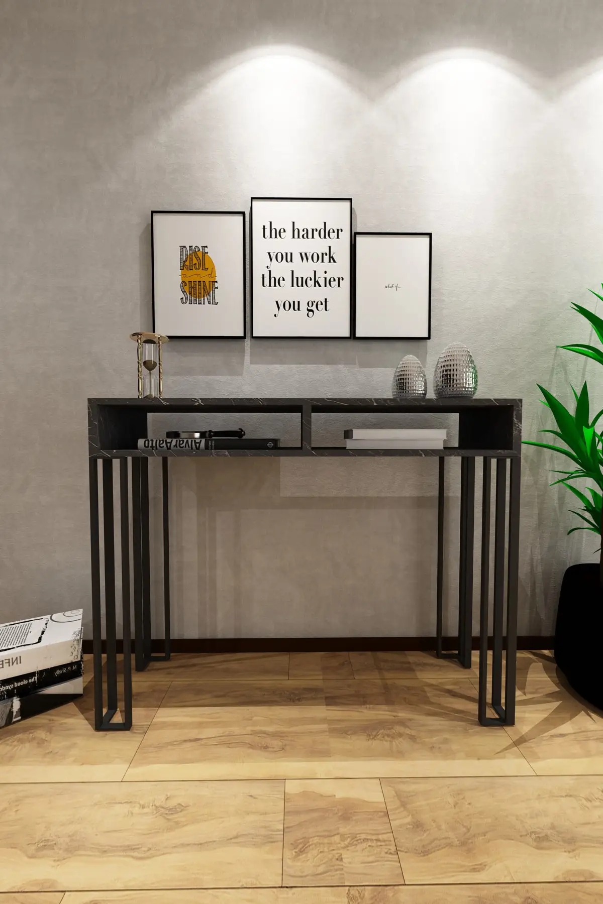 Anemone – support d'entrée en mdf, aspect marbre