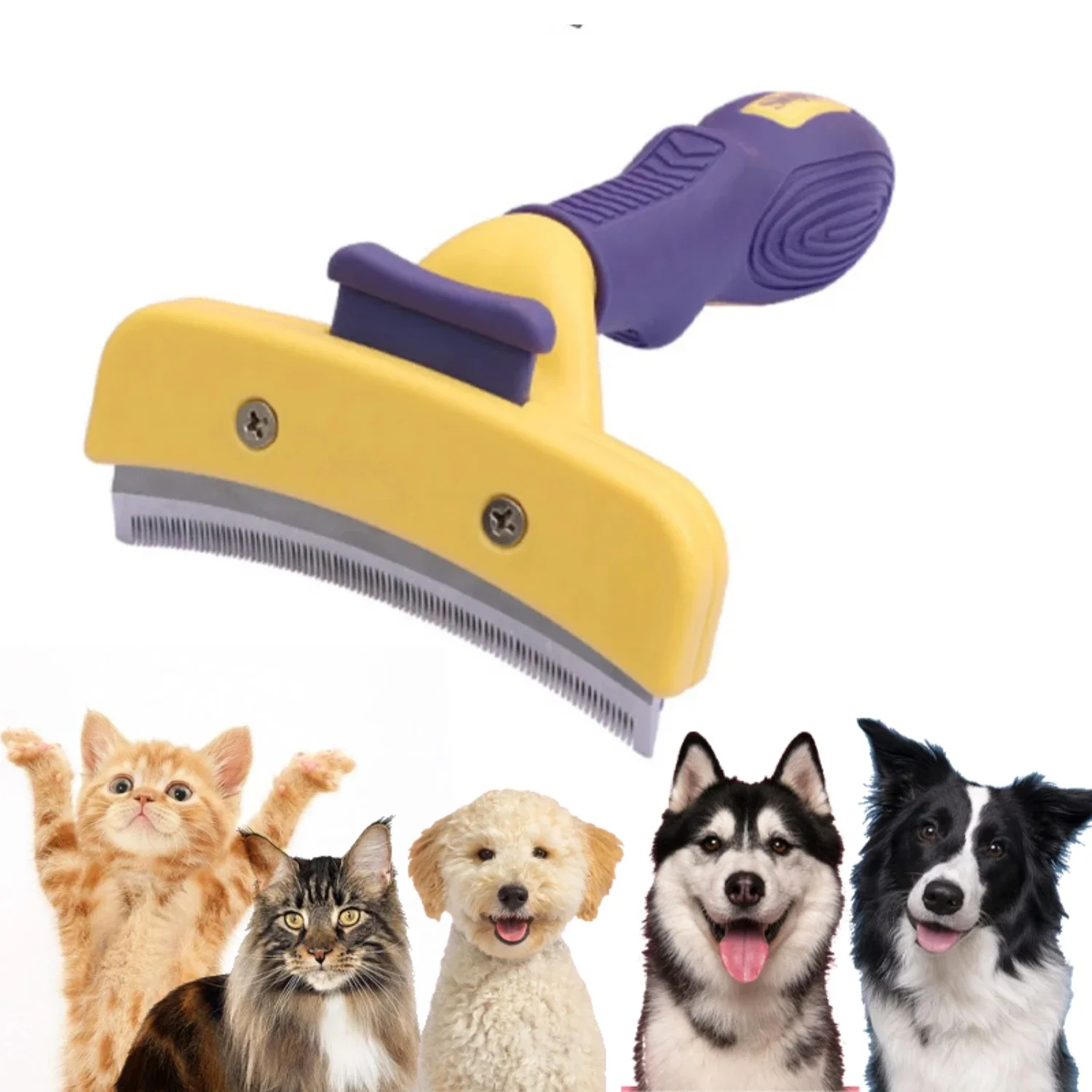 Top-Quality High-Quality Steel Pet Grooming Brush - Professional, Effective, and Beautiful Hair Removal Tool for Cats and Dogs -