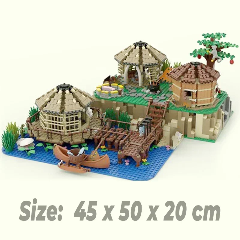 Modello modulare Street View Moc Mattoni da costruzione Villaggio preistorico Tecnologia Blocchi Regali Giocattoli di Natale Set fai da te Assemblaggio