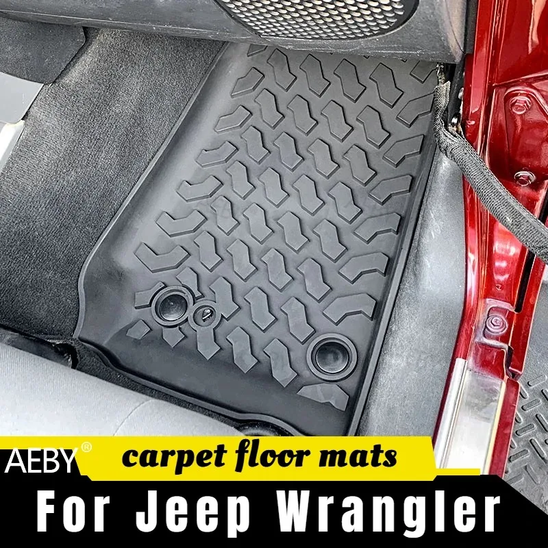 For Jeep Wrangler 2018 cargo lining,Anti-slip rubber,Carpet Textured Floor Mats Cargo Lining Soundproofing,interior accessories