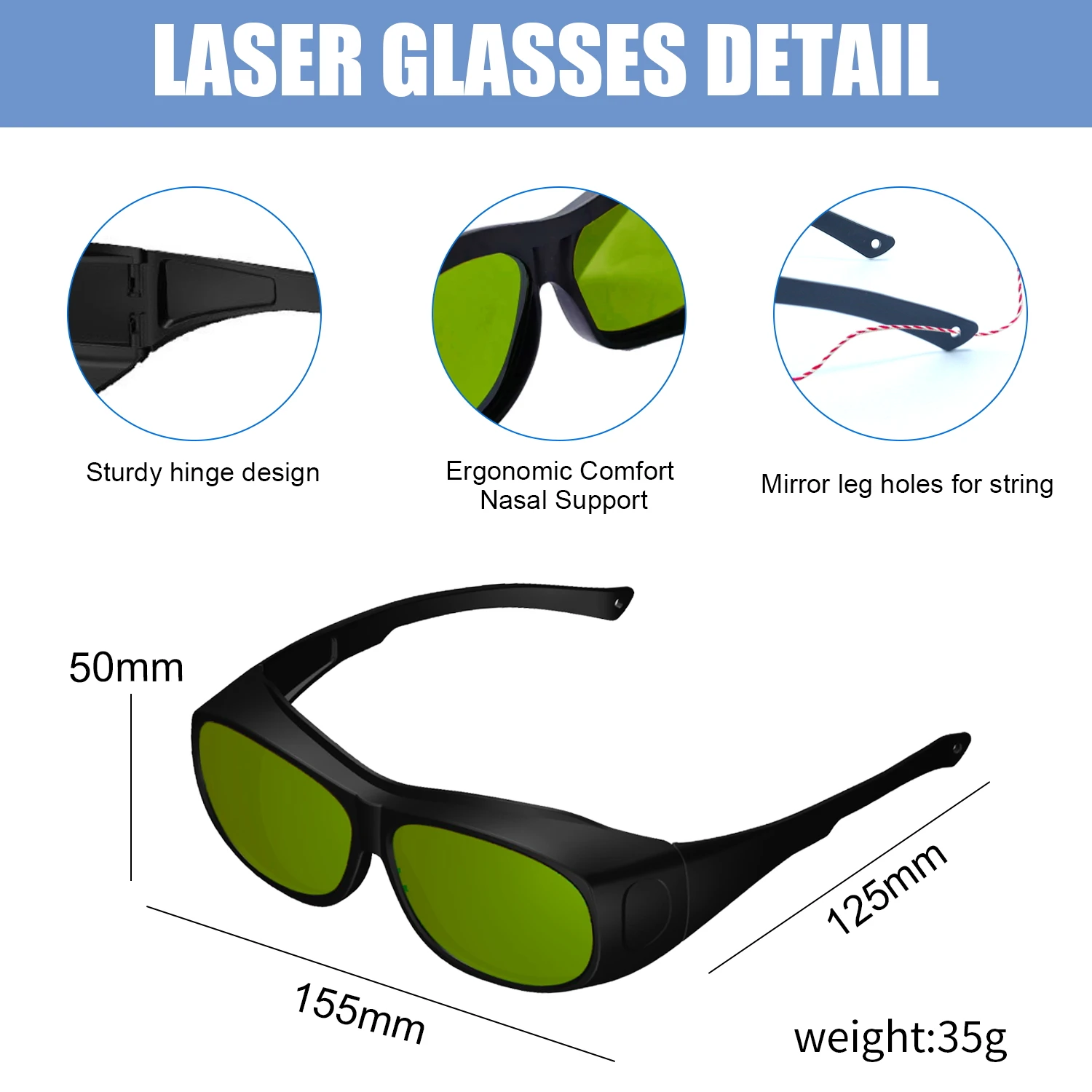 laser glasses Laser Protection 808 1064 OD6 Laser Safety Glasses Protective lenses laser protector laser protective glasses 532