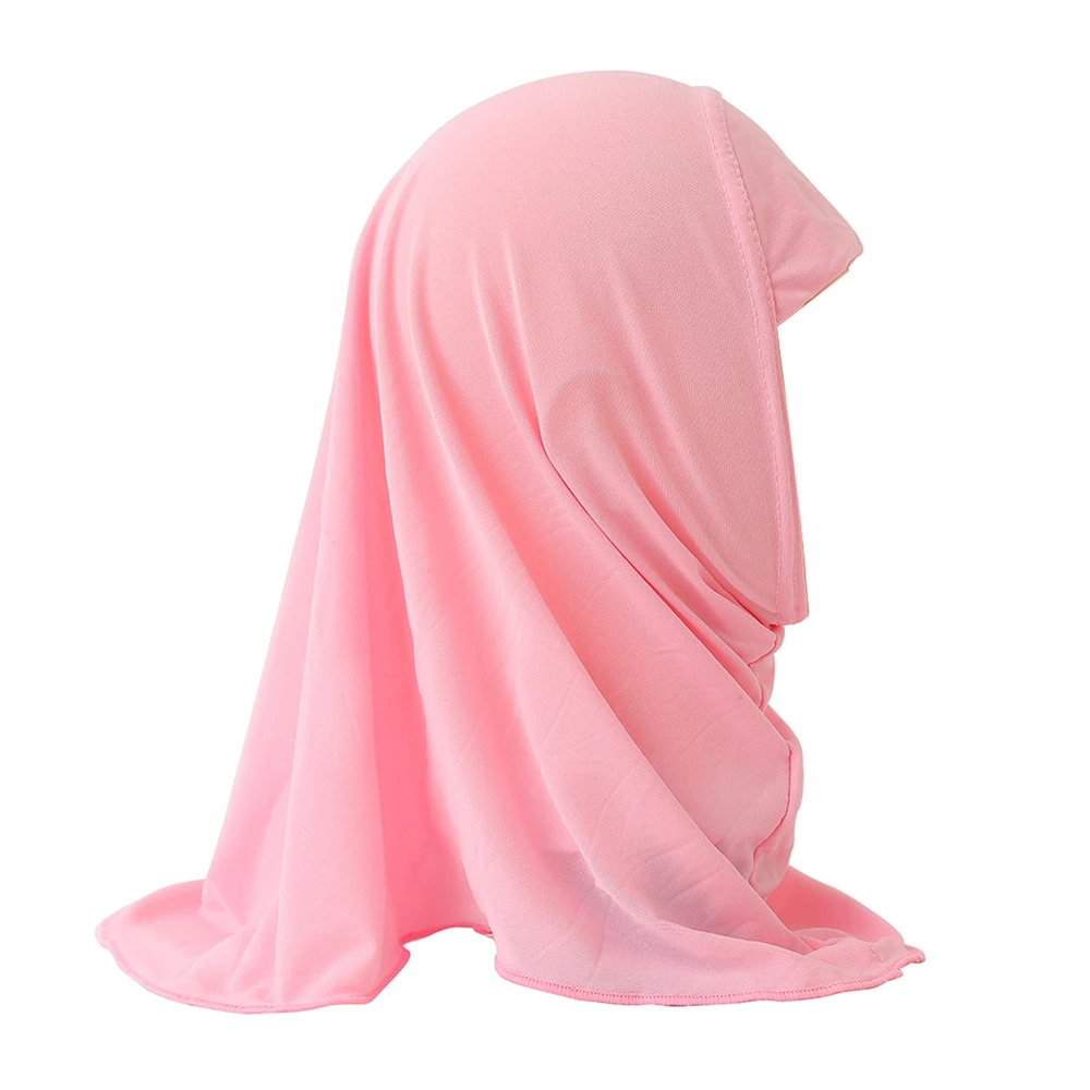 

2-6Y Muslim Kids Girls Hijab One Piece Amira Islam Hijabs Ramadan Head Wrap Instant Scarf Pull On Ready Made To Wear Headscarf