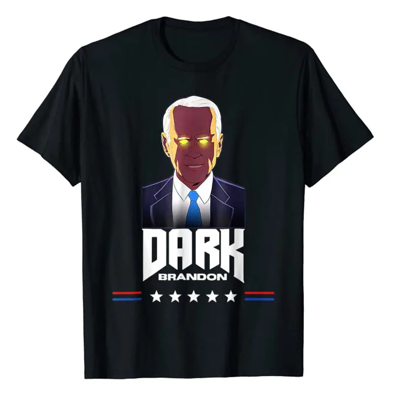 Dark Brandon Political Jokes T-Shirt Funny Joe Biden Graphic Tee Tops Sarcasm Quote Men Clothing Pro Trump Campaign Outfits