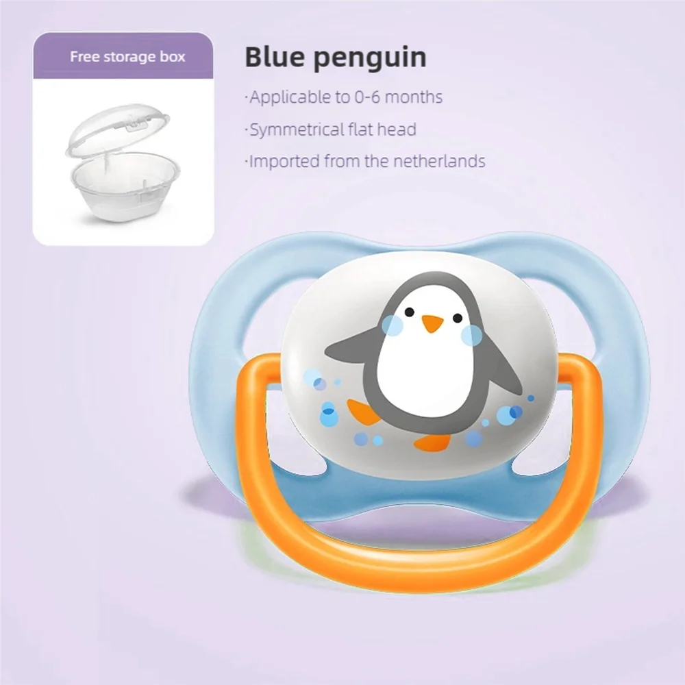 

PHILIPS AVENT Baby Pacifier Liquid Silicone Nipple 0-18 Months BPA Free Infant Nipple Flat Round Head Soother