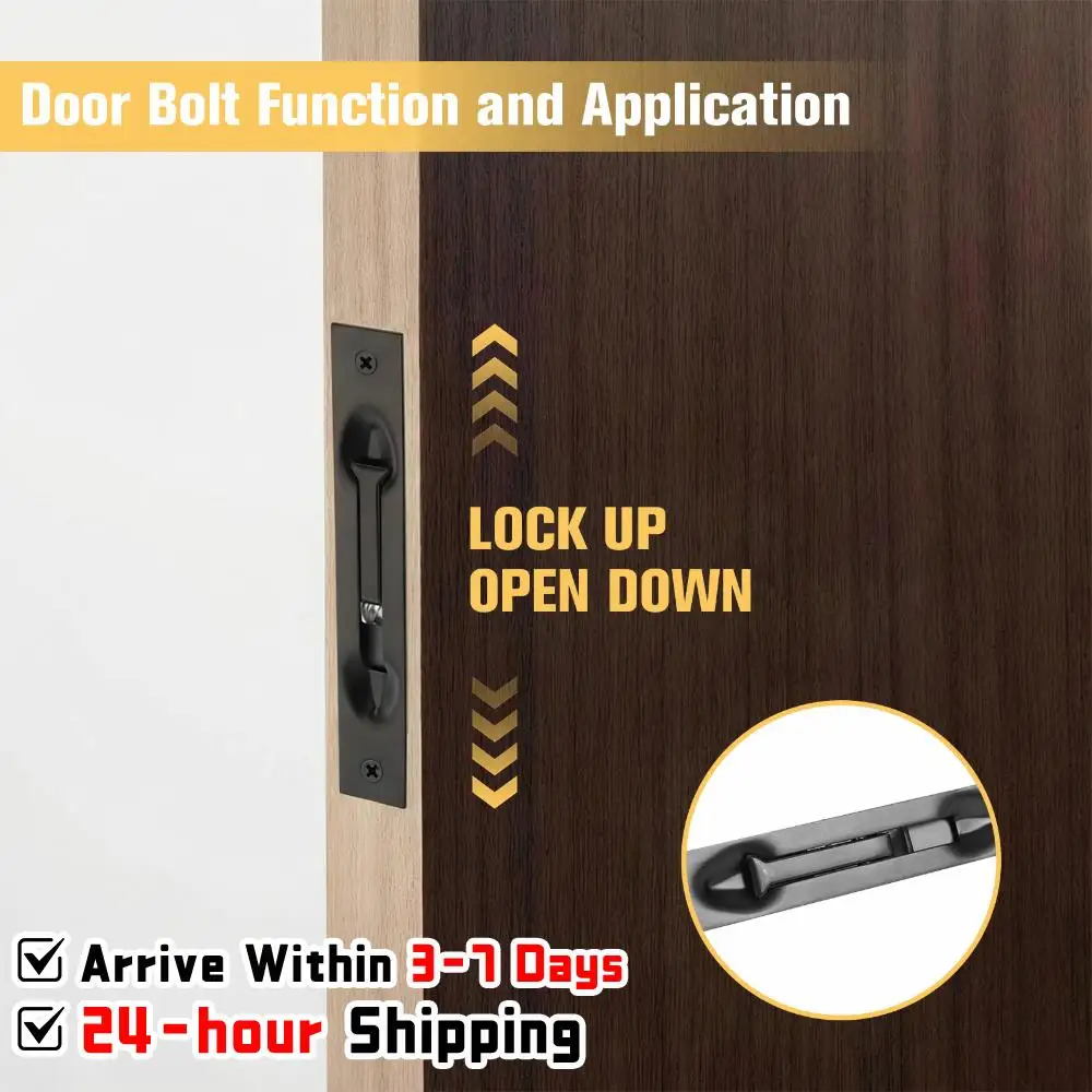 

10Pcs Lever Extension Flush Bolt with Rod Emergency Door Escape Door Lock 10In for Composite Doors/Wood Doors/Double Doors