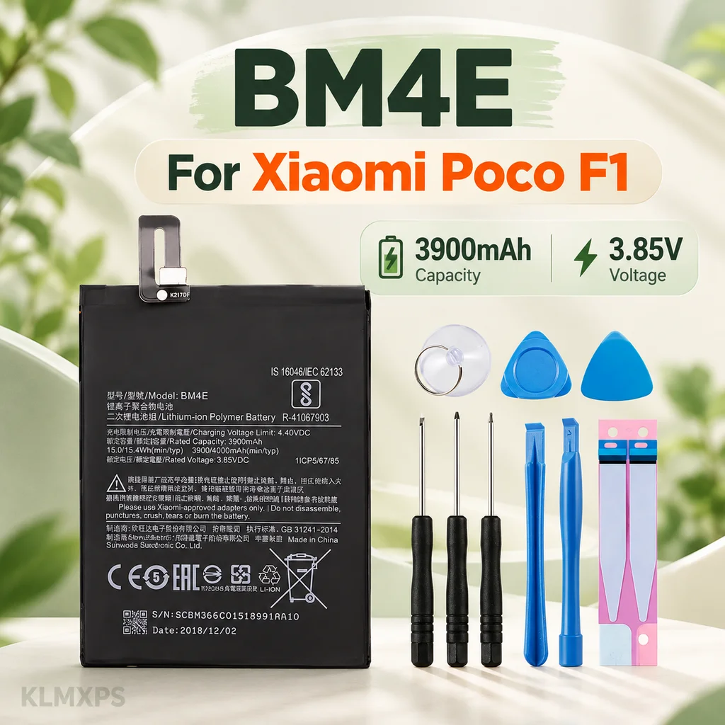 BM4E 3900mAh Replacement Battery for Xiaomi Mi Pocophone Poco F1 with Free Tools