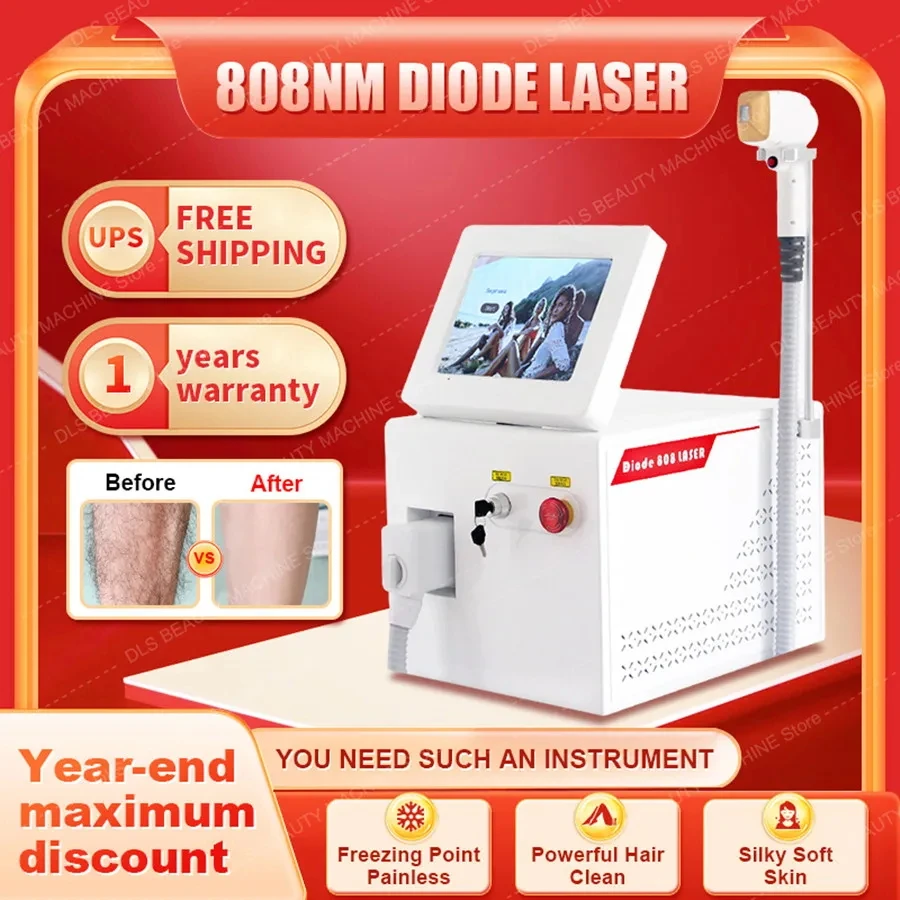 

New Ice Platinum Laser Hair Removal Machine 3-Wavelength Diode 808nm Salon Permanent Laser Hair Removal Device