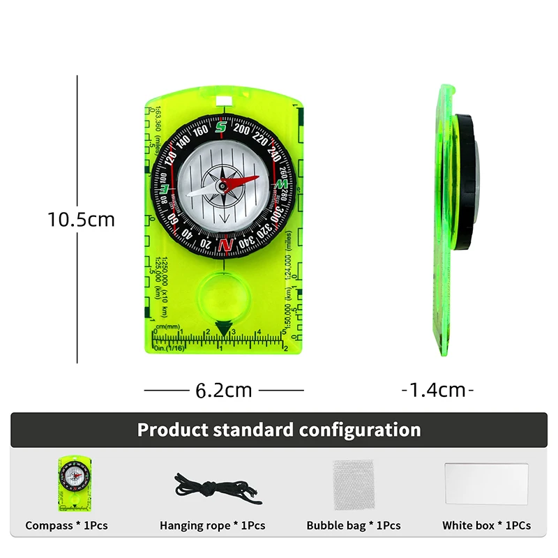 Picture 7: Outdoor Waterproof Professional Camping Compass Hiking Backpack Directional Compass Best Survival Gift For Map Reading