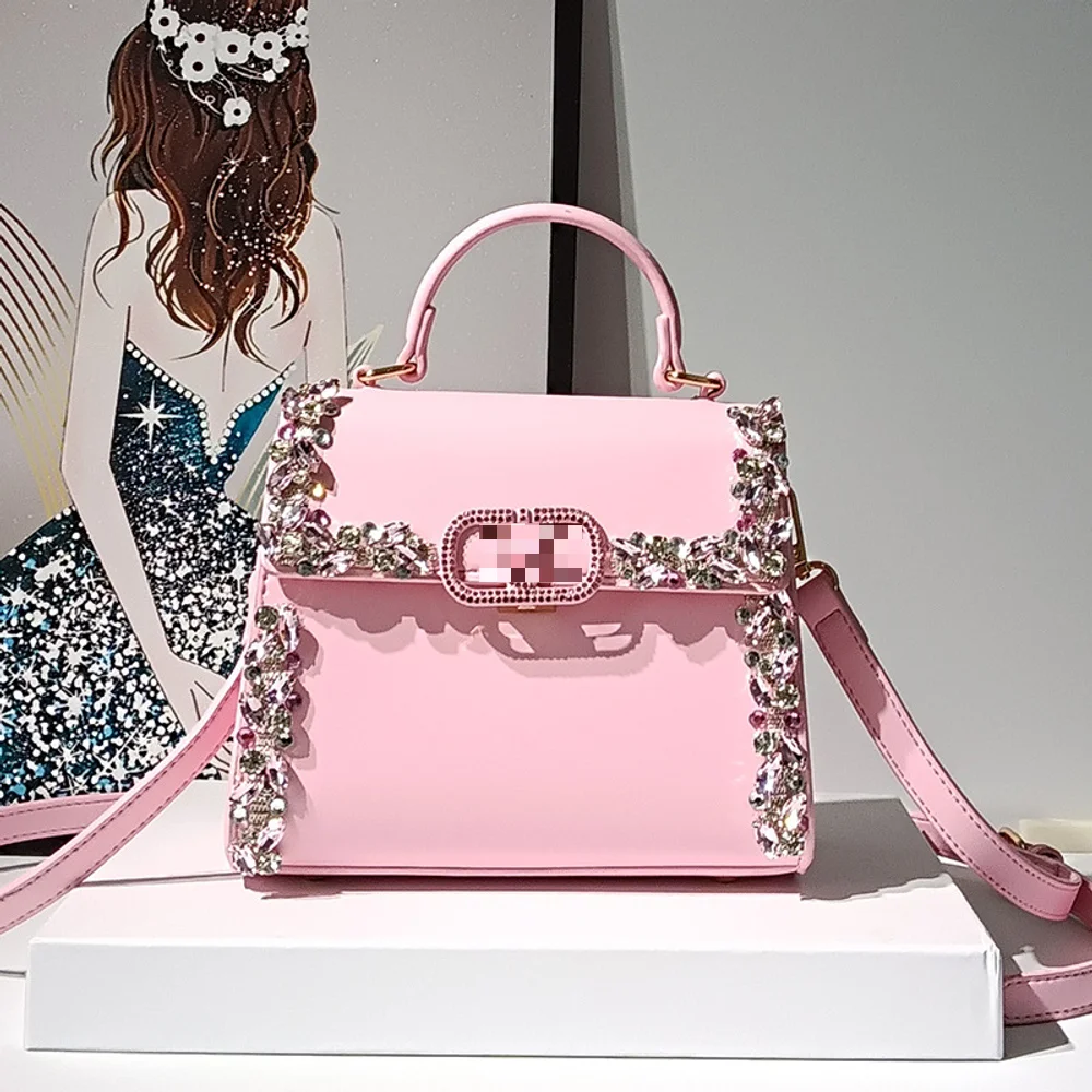 2026-new-vintage-women's-bag-with-diamond-beads-diamond-buckle-diagonal-cross-chain-small-square-bag-fashion-women's-bag