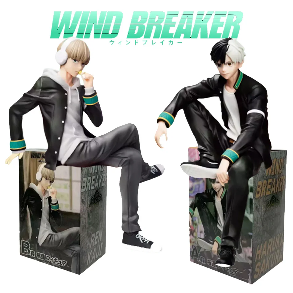 15CM Anime WIND BREAKER Sakura Haruka Figur Kaji Ren Noodle Stopper Figur Sitzendes Modell Spielzeug Geschenk Puppe Actionfigur