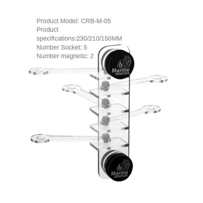 Picture 5: Marine Sources Aquarium Acrylic Magnetic Coral Frag Racks Plug Holder Bracket for 15mm Glass Thickness