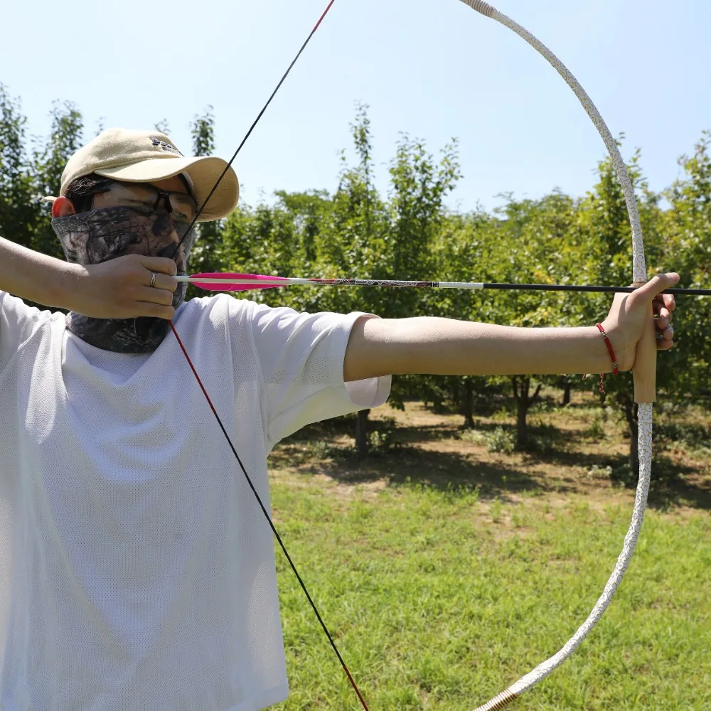 Archery 53” Longbow Traditional Bow 20-40lbs Takedown Split Bow Outdoor Shooting Hunting Target Practice Left/Right Hand