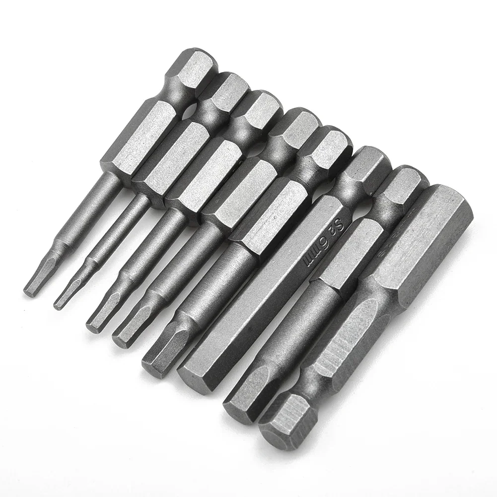 8PCS/set Hex Key Bit Set  Industrial Grade Steel Driver Power Drill Metric 1.5 / 2 / 2.5 / 3 / 4 / 5 / 6 / 8mm