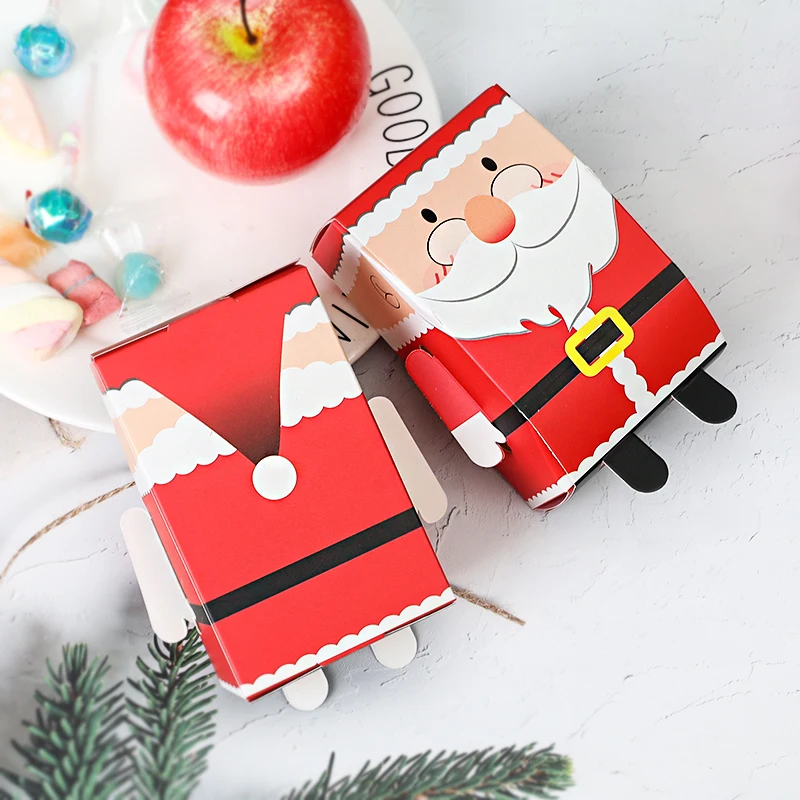 5 قطعة عيد الميلاد كرافت ورقة هدية صندوق الكرتون سانتا كلوز ثلج الكوكيز الحلوى صناديق التعبئة والتغليف عيد الميلاد نافيداد ديكور السنة الجديدة 2025