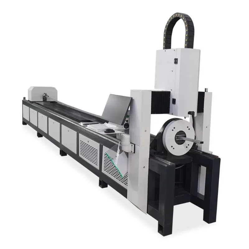 200mm Chuck 45-degree Laser Pipe Cutting Machine for square Tubes, Round Tubes, H-beams and L Fiber Laser Cutting Machine