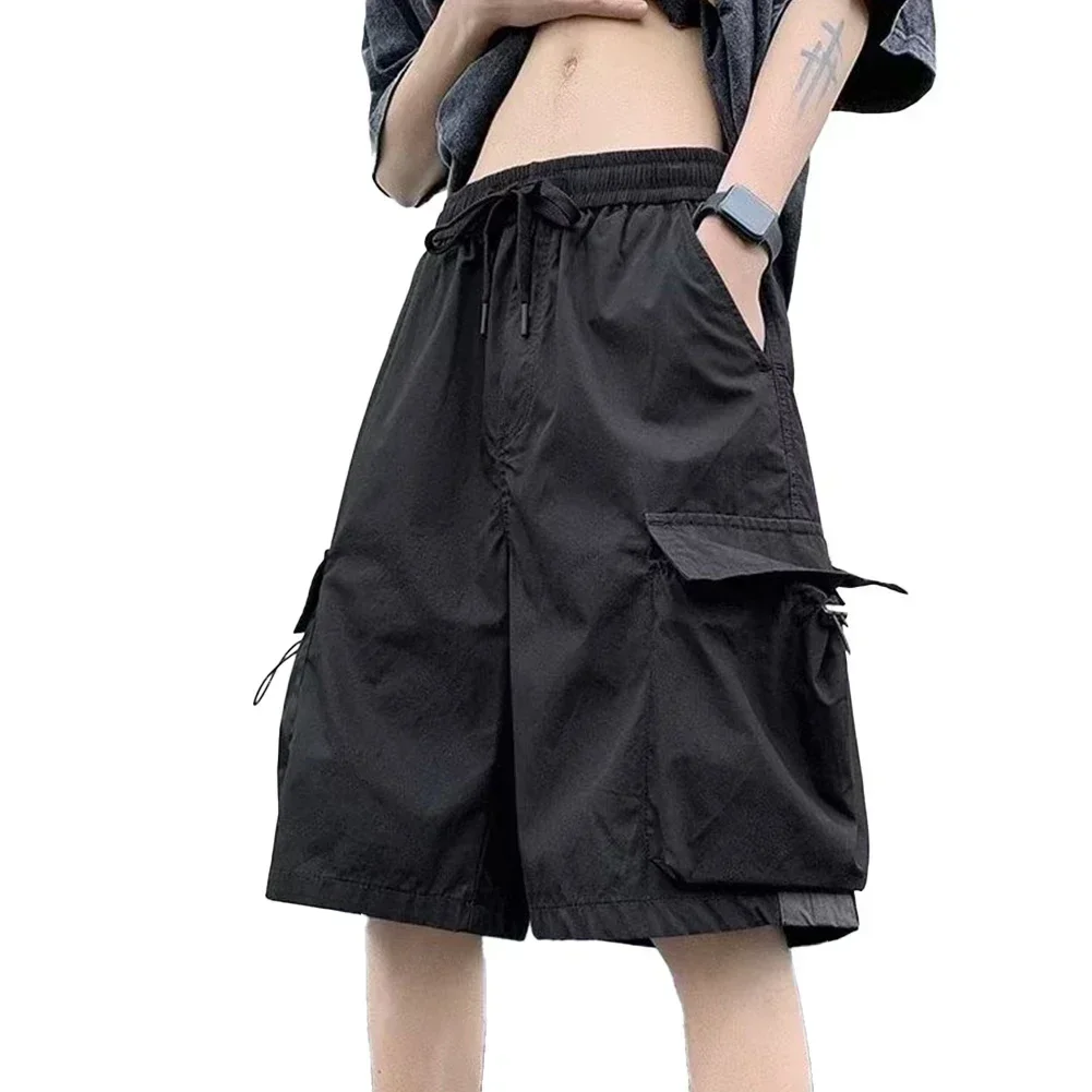 

For Sports For Summer Drawstring Pants Mens Cargo Shorts Casual Outings Loose Fit Retro Fashion Sports Clothing