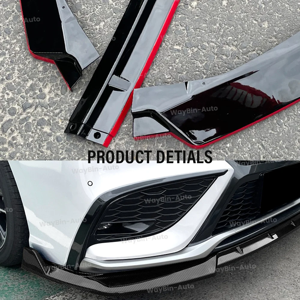 Labio de parachoques delantero deportivo TRD para Toyota Camry L LE XLE 2021-2023 Kit de carrocería alerón de estiramiento facial ABS modificación Exterior automática