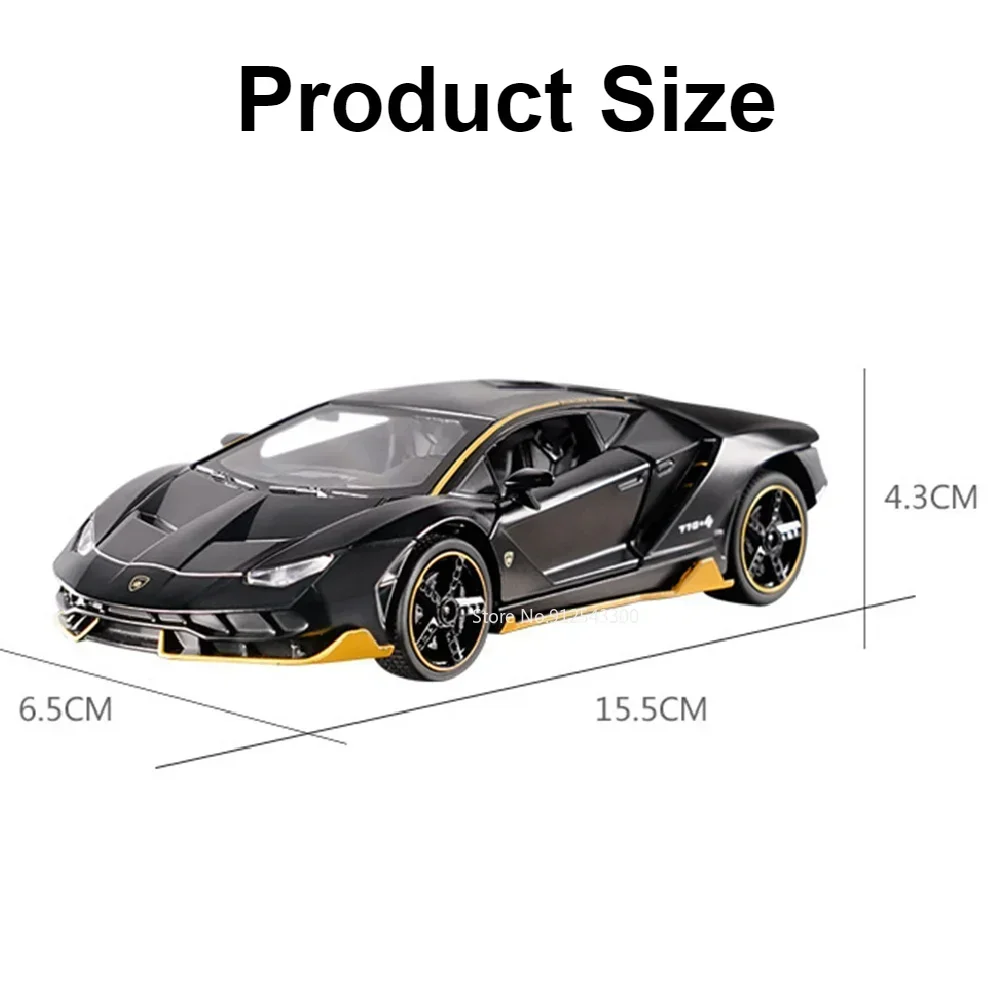 1:32 LP770-4 LP740 Auto Model Speelgoed Metalen Diecast Deuren Geopend Geluid Licht Trek Racing Voertuig Modellen Speelgoed Collectie Geschenken