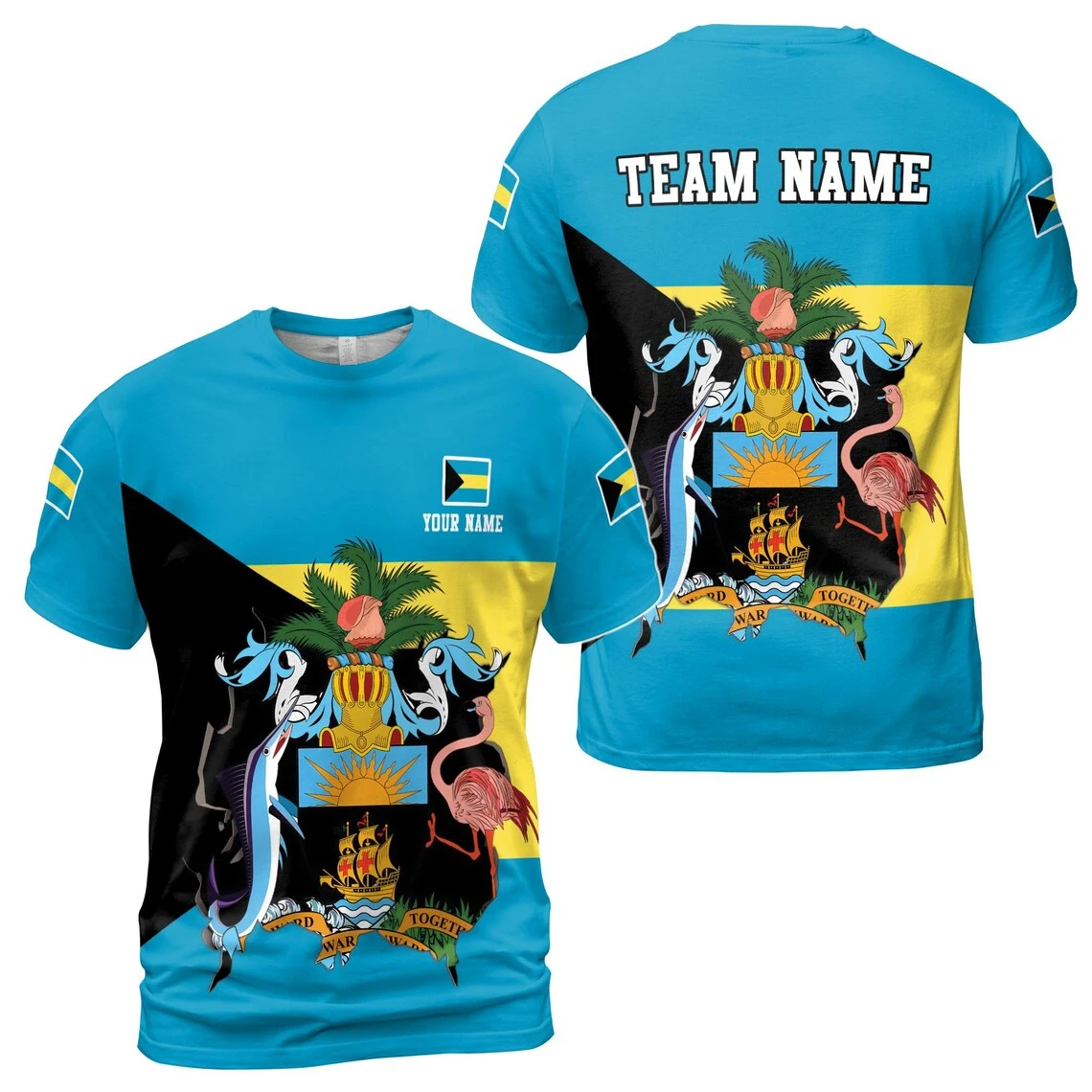 

Мужская футболка Bahamas с 3d графическим флагом Багамских футболок для мужчин, футболки большого размера, мужская одежда, летняя повседневная спортивная одежда, топы