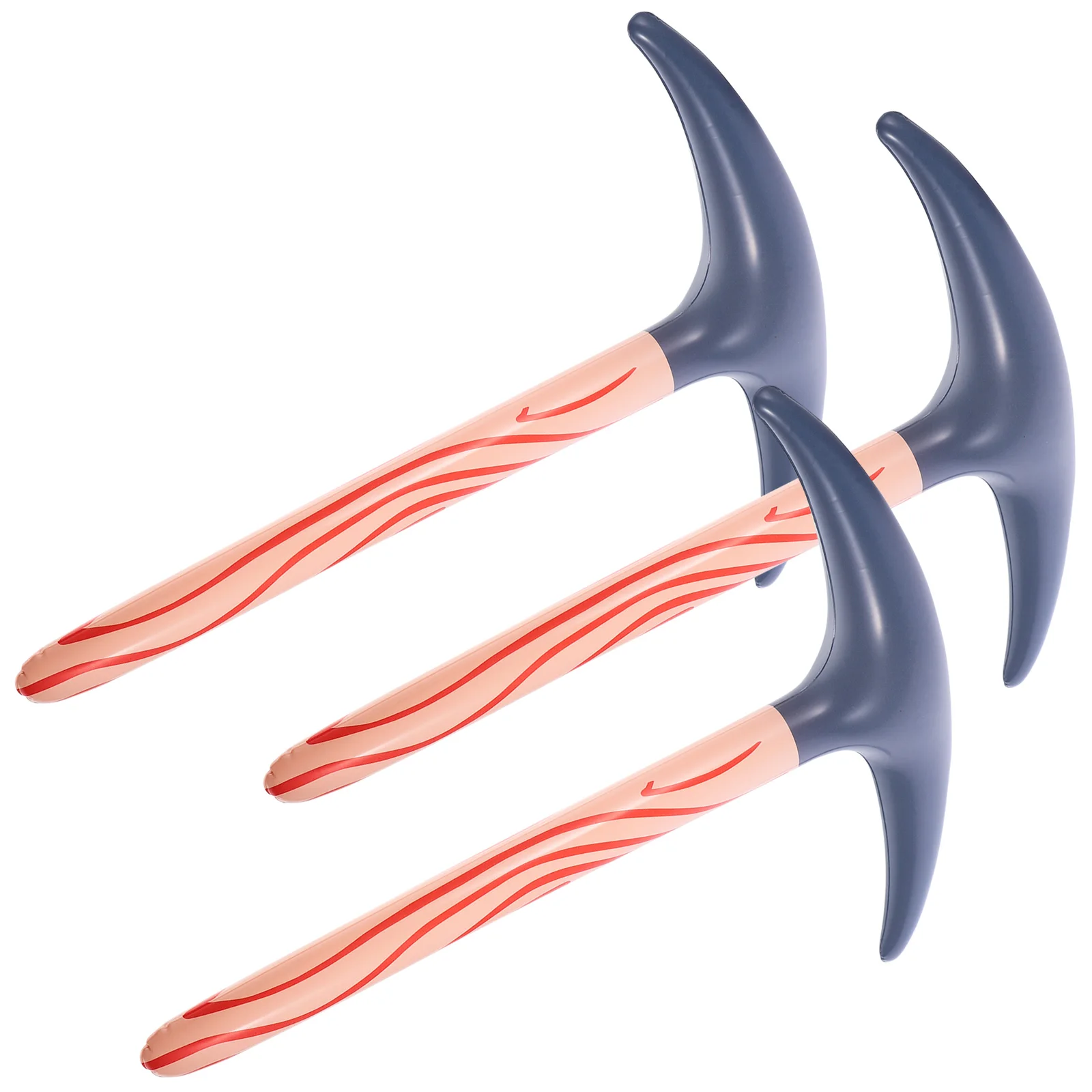 Piccone gonfiabile in PVC da 3 pezzi per bomboniere, decorazioni, eventi, strumento gonfiabile, divertimento, aggiunta alle riunioni e giochi natalizi