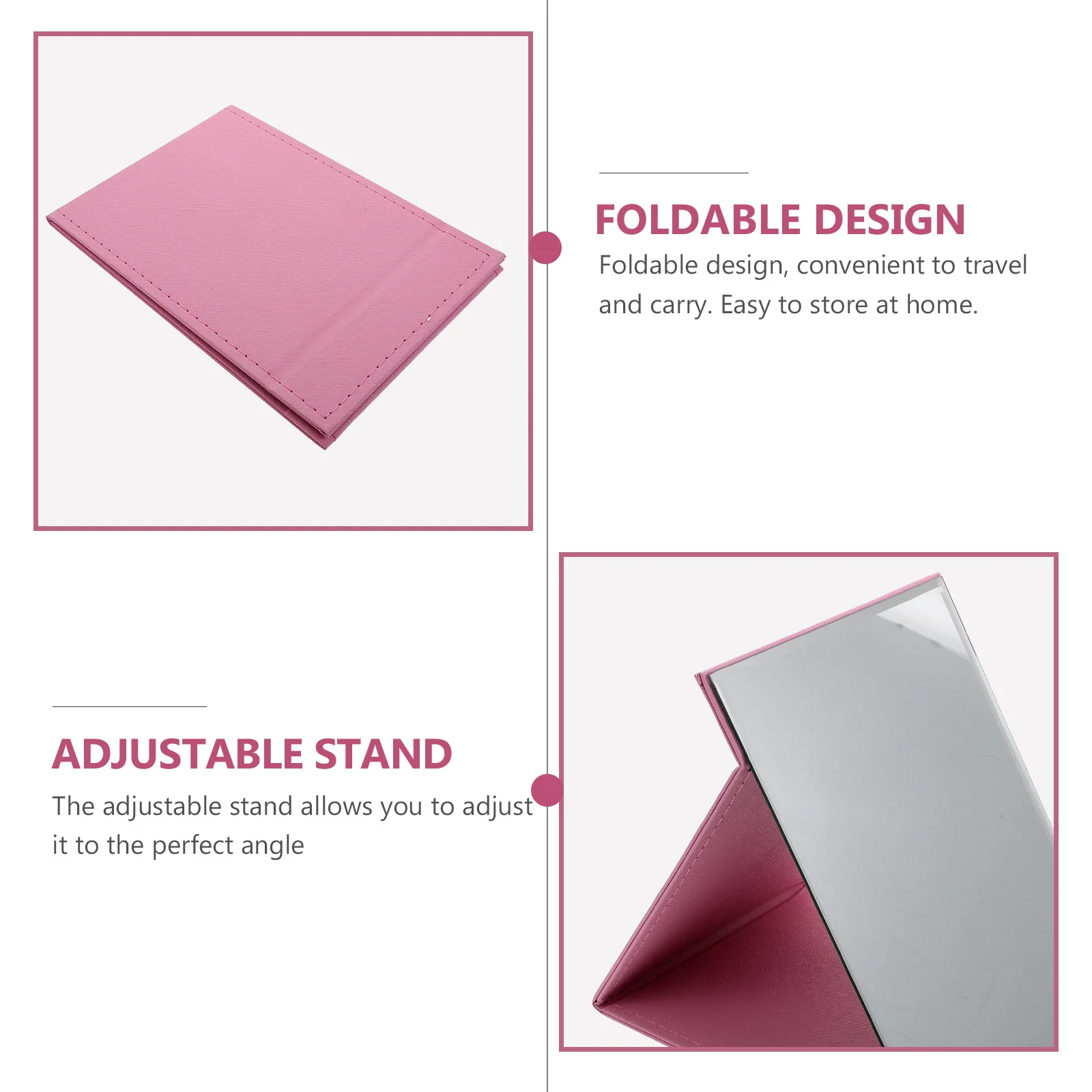 

Desktop Makeup Mirror Vintage Style High Definition Scratch-Resistant Tabletop Mirror for Bedroom Dressing Table Decor