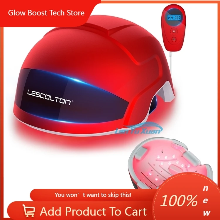 

NYLescolton Laser Hair Loss Therapy Helmet LED Hair Regrowth Cap LLLT Hair Growth Device 2022