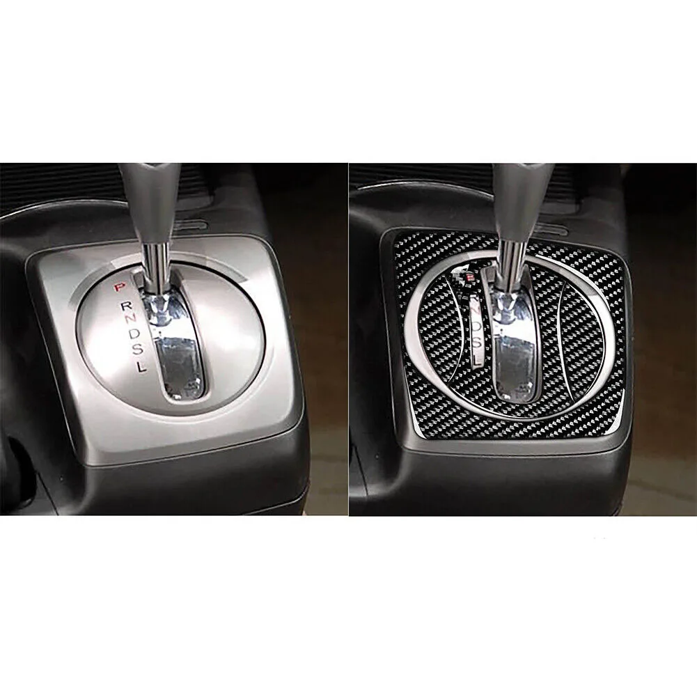 لهوندا سيفيك 2006-2011 اكسسوارات السيارات غطاء الكسوة 4 قطعة ألياف الكربون التحول غطاء لوحة الكسوة سهلة التركيب