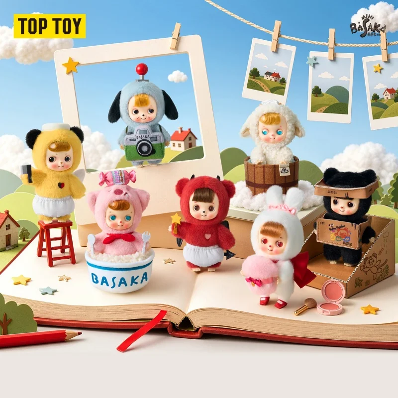 Nouvelle collection de figurines mignonnes TOPTOY Basaka Happy To Do What I Love Series, boîte mystère, cadeaux surprise, jouets de collection