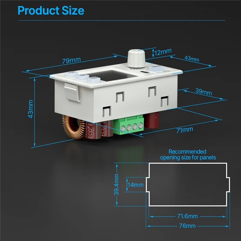 RK6006 Digital Control Power Supply Buck Converter 60V 6A 4 Digit COMM Adjustable DC to DC Step Down Voltage Bench