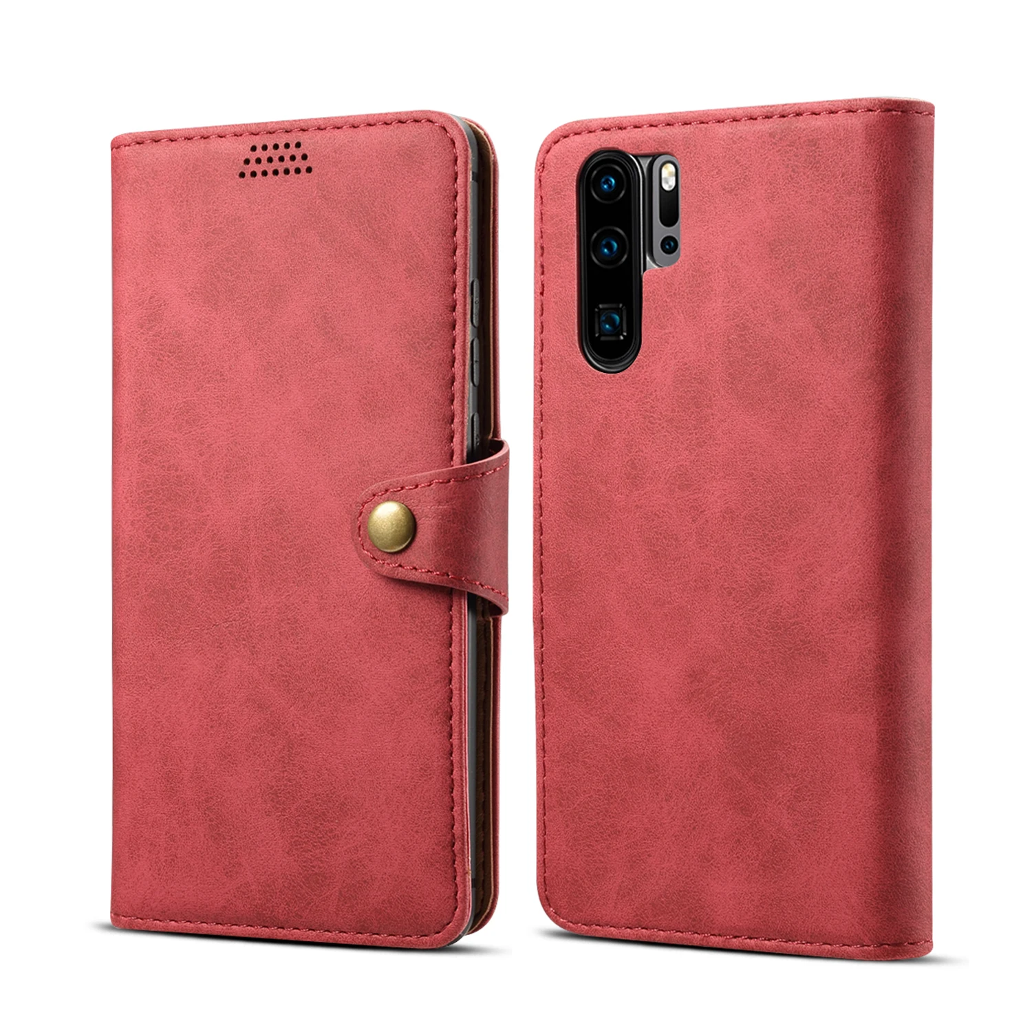 Leather Phone Case For Huawei P30 Pro Mate20 Pro With Retro Wallet Cards Holder Luxury Cover