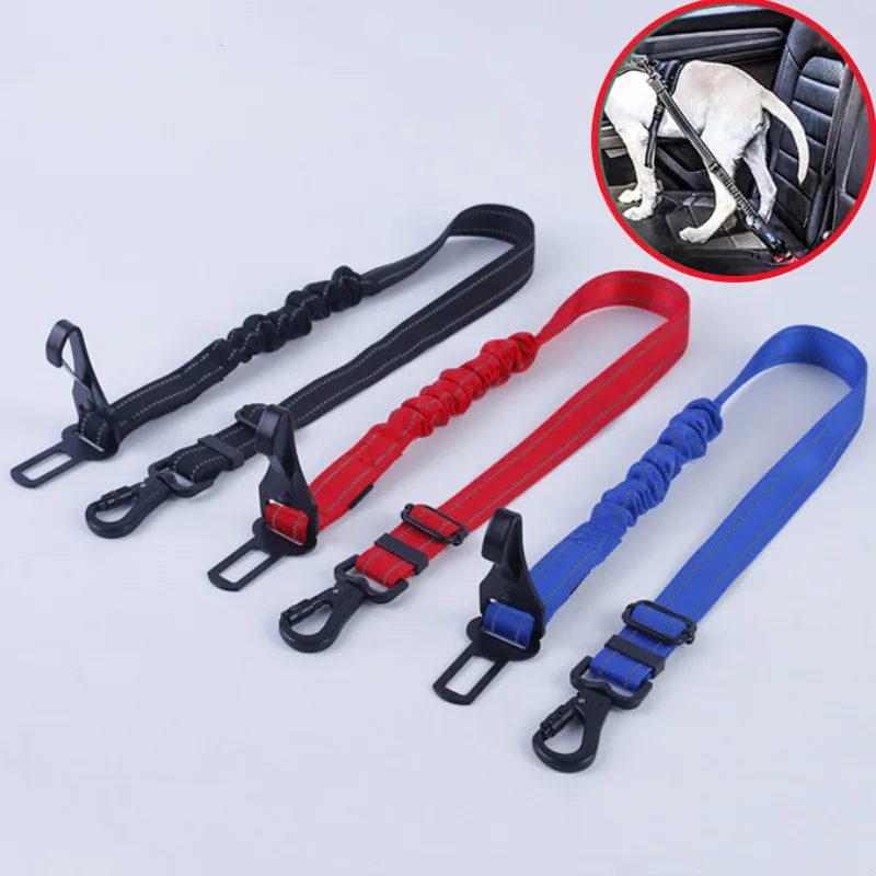 

Dog Leash Adjustable Seat Belts Dogs Leash Multifunctional Seat Belts for Dog Traveling Reflective Dogs Chain Elastic Pet Chains