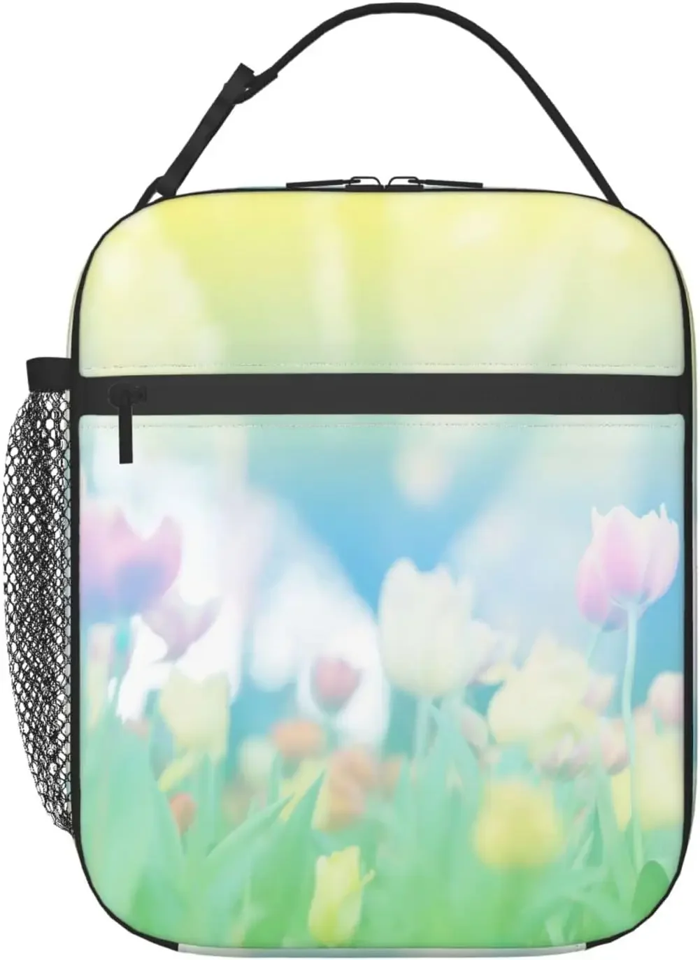 Tulip Lunch Bag Reusable Lunch Box Insulated Leak Proof Lunch Tote With Portable For Women Men Tote Bag For Work, Office, Picnic