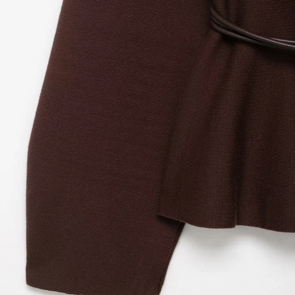 UNIZERA 2025, neue Damenbekleidung, elegantes, lässiges, modisches Design im europäischen und amerikanischen Stil mit Gürtel-Strickjacke