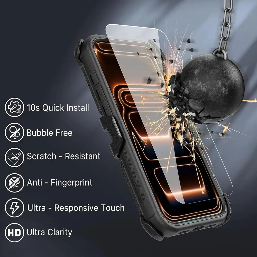 for iPhone 17 Pro Case, Maverick Series Case with Belt Clip Holster,[Compatible with Magsafe] w/Screen Protector,Anti-Drop,Shock