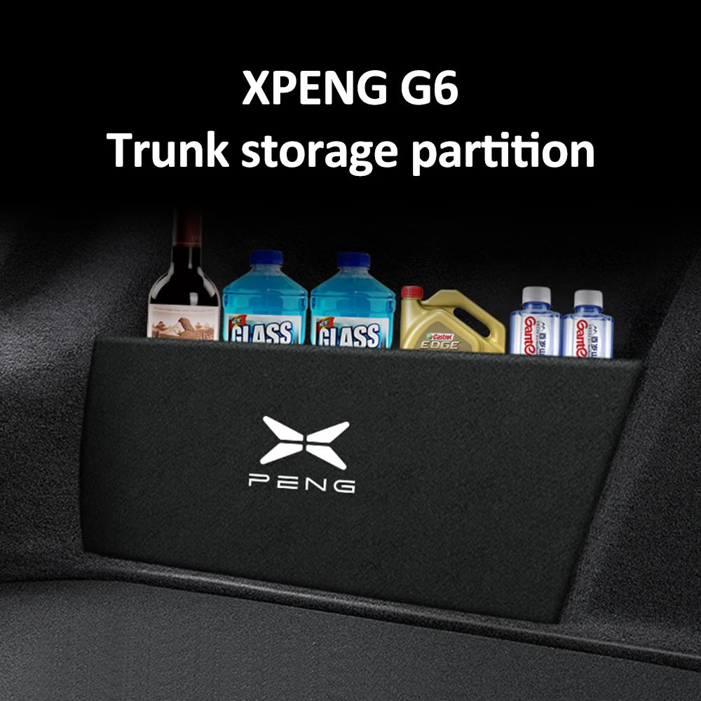

For Xpeng G6 2023 2024 2025 Upgrade Trunk Storage Partition Environmental Multifunction Storage Box Auto Interior Accessories