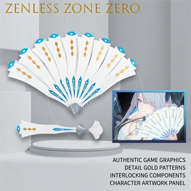 zenless-zone-zero-velina-Eventail-ouvrable-a-motif-double-face-accessoire-de-cosplay-accessoire-de-jeu-bidimensionnel-halloween